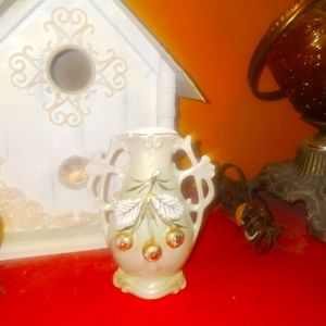 RARE Vintage Dulux Luster Vase with dble Handles "German" stamped at the bottom